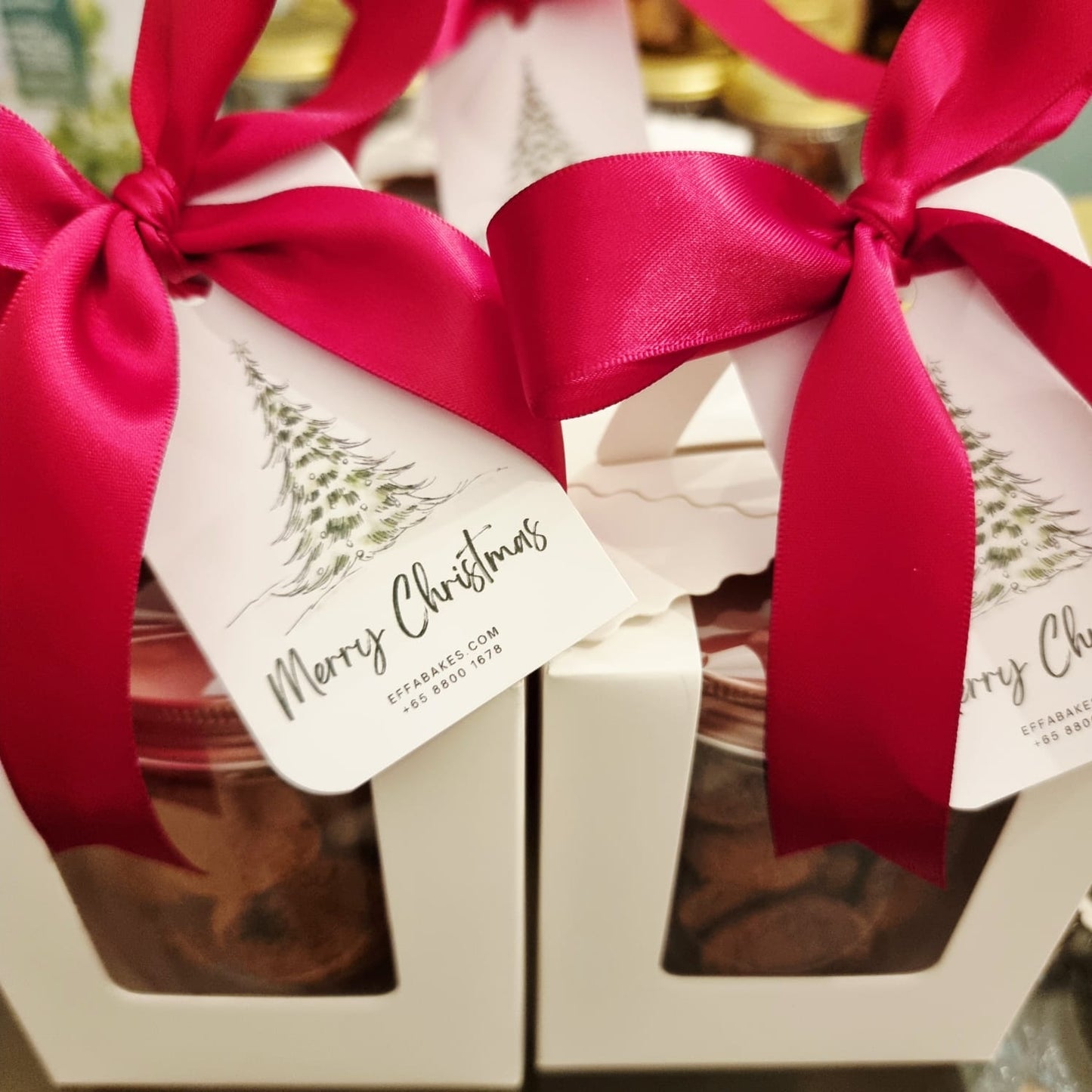 Gift Cookies With Tag & Ribbon